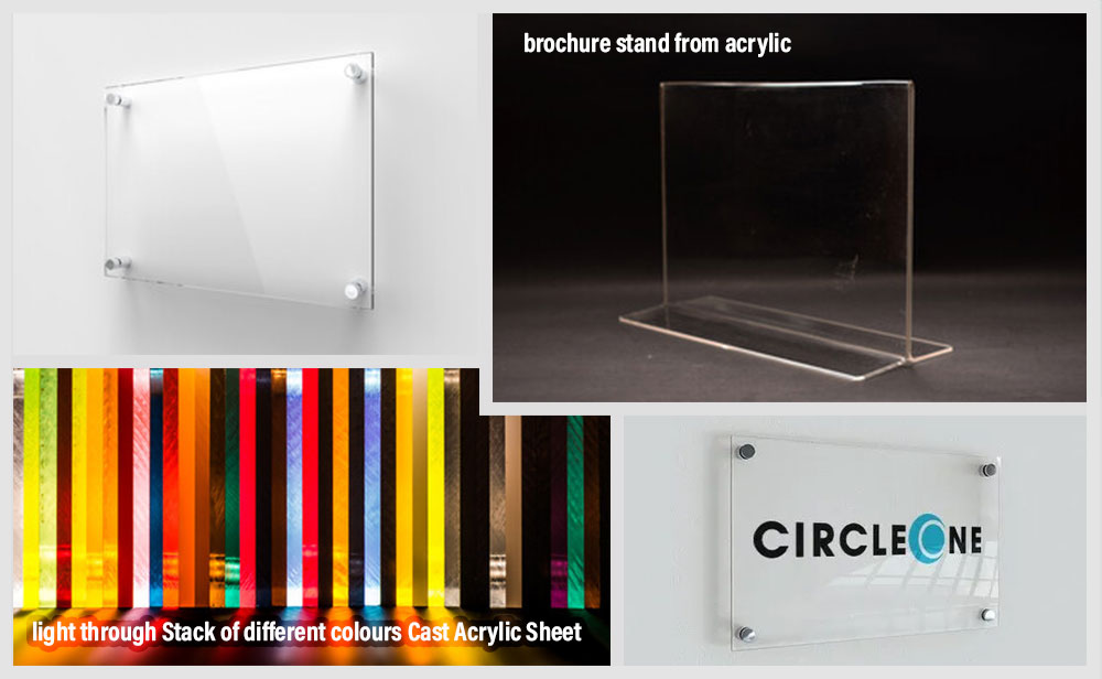 Acrylic boards and acrylic brochure stand