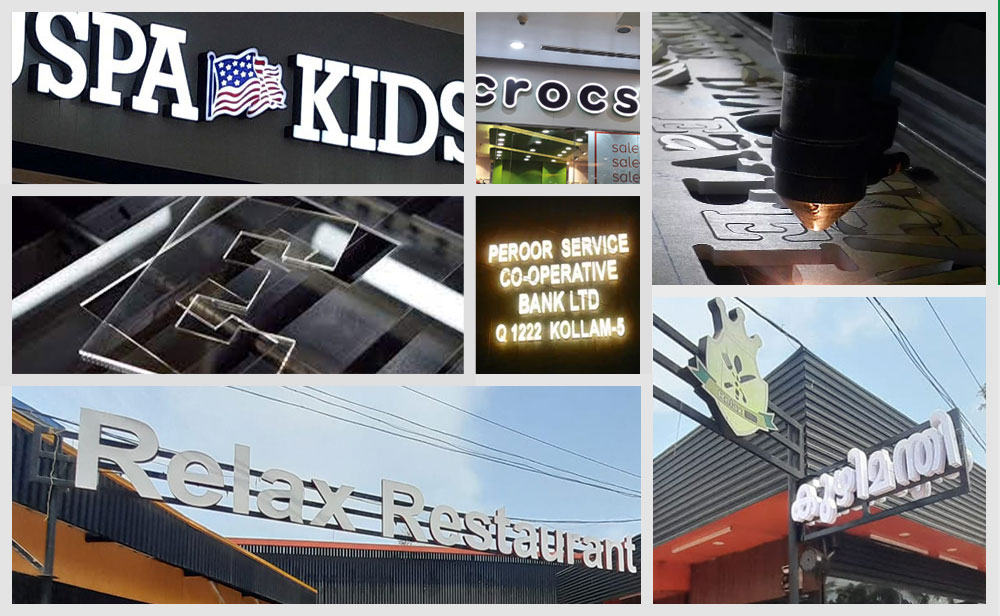 Wooden Sign Boards - Print Mall, Kollam