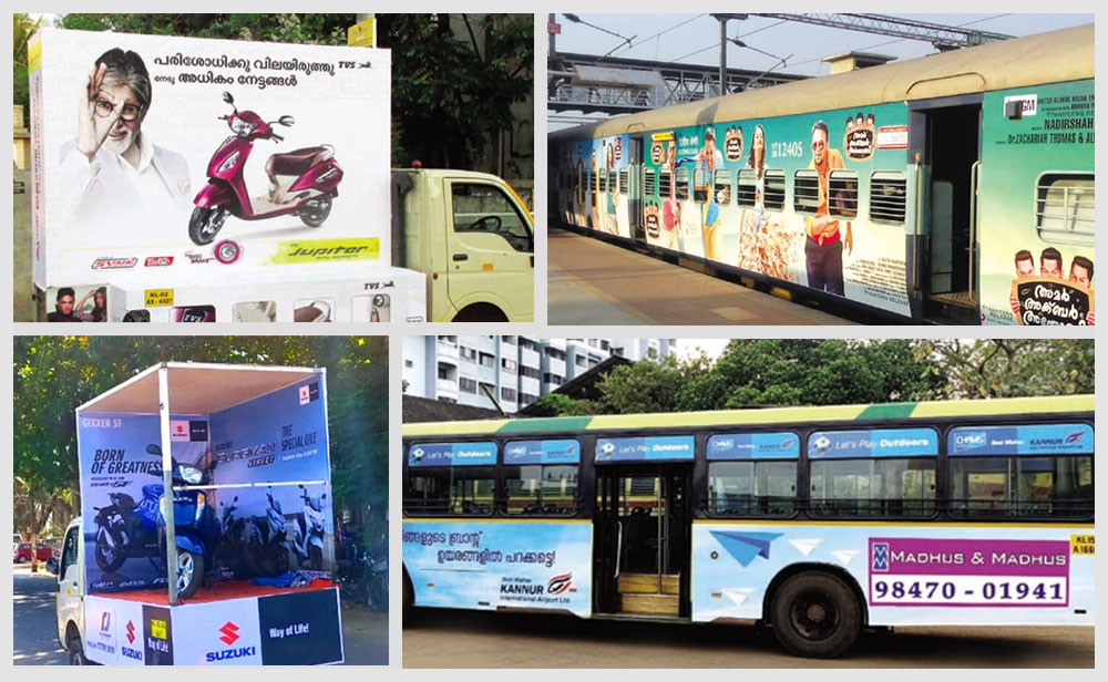 KSRTC bus advertising, Train Advertising, bus panel advertising