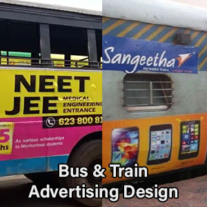 Bus and Train Advertising design