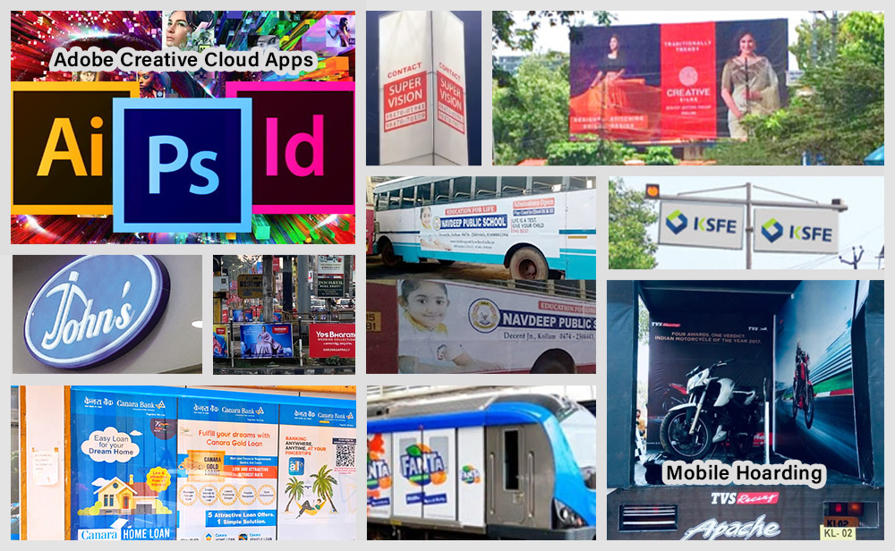 Graphic Designs - window display, retail decor, pop up store, trade show, Road show, event back drop, highway hoardings, traffic lit and non lit boards