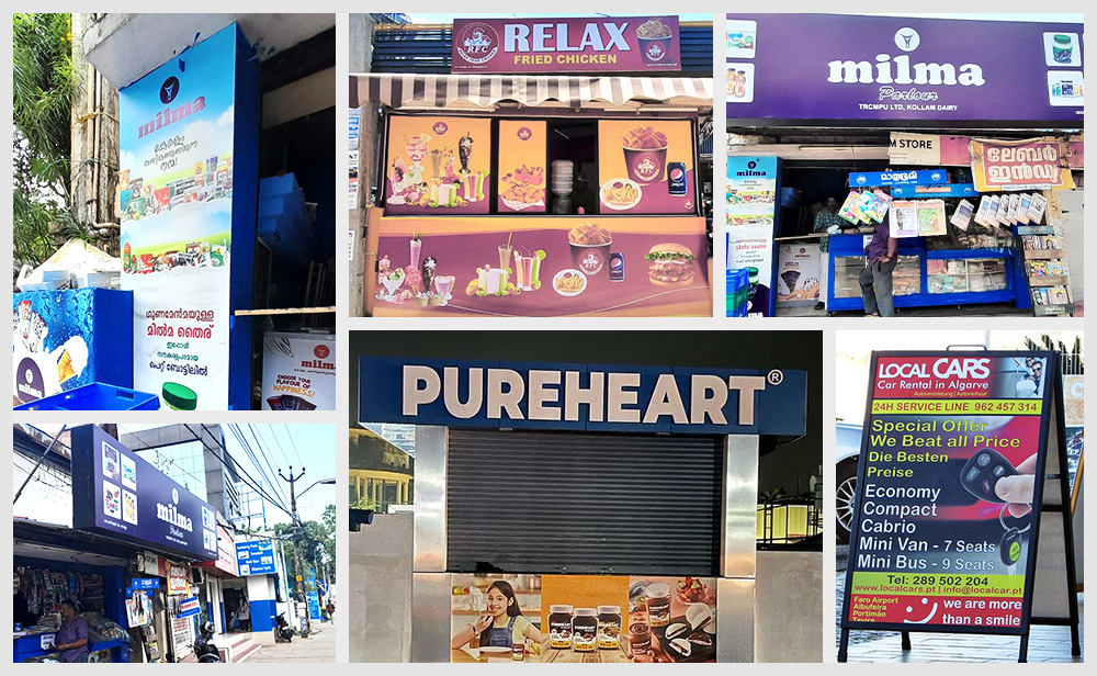 Shop Boards, Shop back light board, Shop sandwitched board