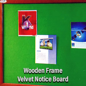 Wooden Frame Velvet Notice Board