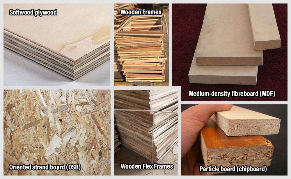 Engineered wood material and Wooden Frame Boards